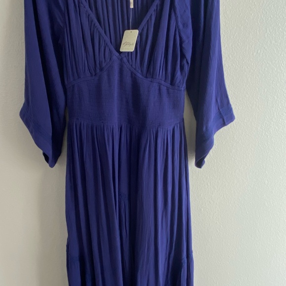 Free People NWT Dixie Maxi Dress Boho Twilight Blue - Picture 4 of 5